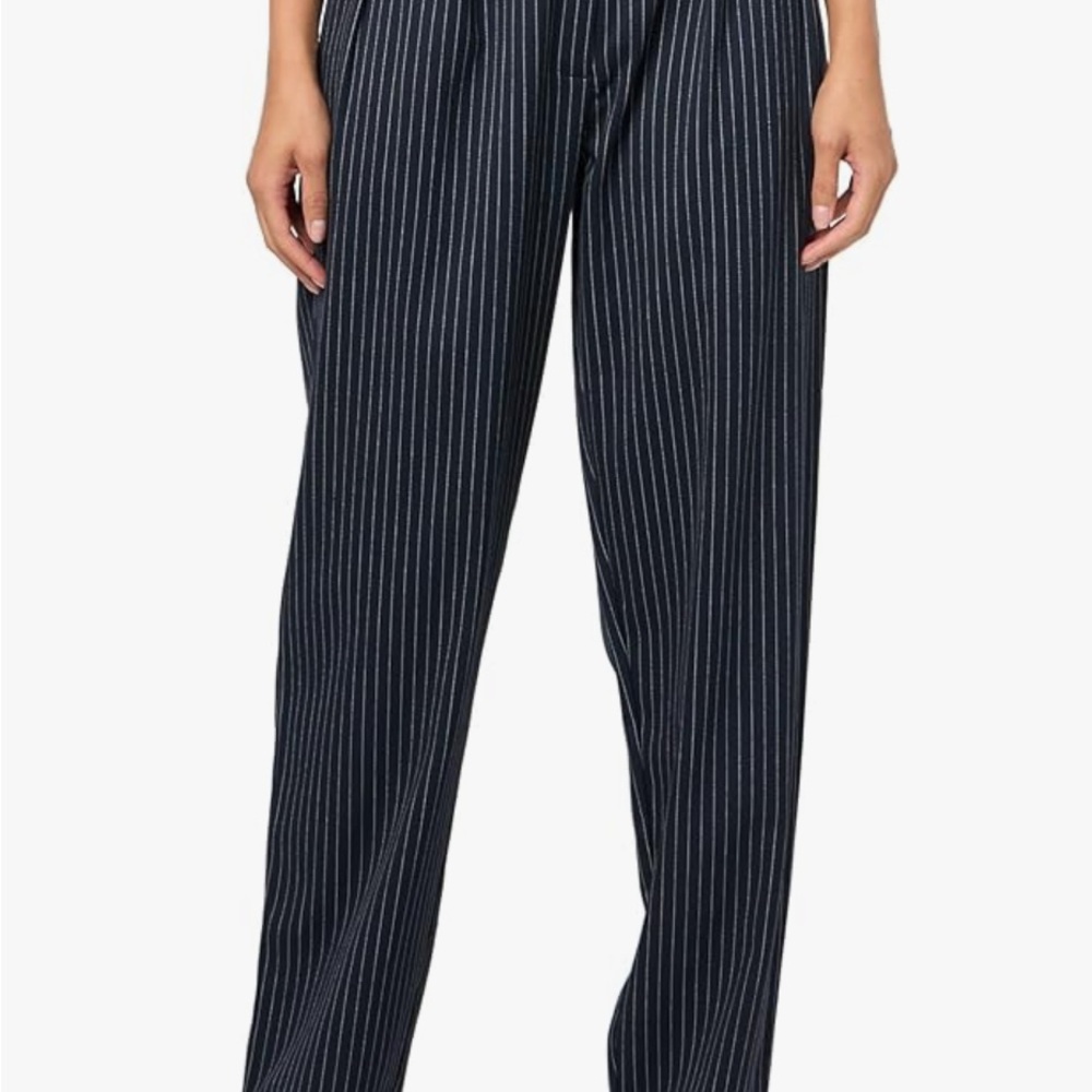 Navy Pinstripe Women's Pants